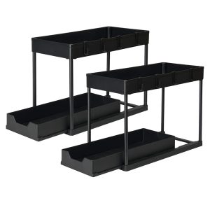 Wysuwany organizer pod zlewem - 2 poziomy, regulowane półki | SINKNOVA 1+1 GRATIS